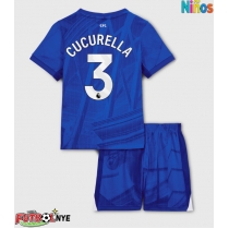 Camiseta Chelsea Marc Cucurella #3 Primera Equipación para niños 2025-26 manga corta (+ pantalones cortos)